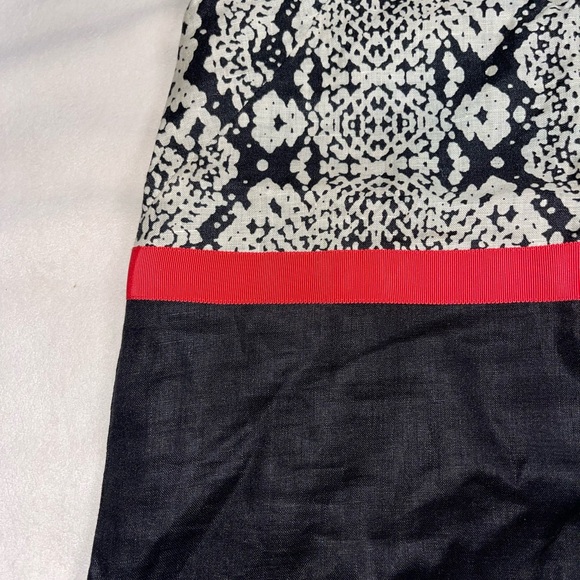 LOFT Snakeskin Print Midi Dress with Red‎ Accent - Picture 2 of 5
